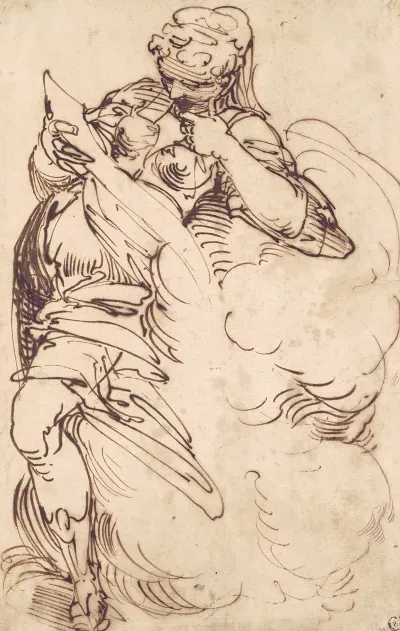 A Standing Sibyl With A Scroll