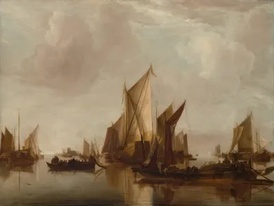 A State Yacht And Other Craft In Calm Water