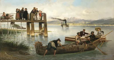 A Steamboat Jetty On Lake Chiemsee
