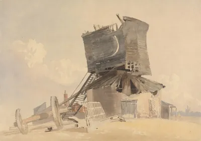 A Storm Damaged Windmill