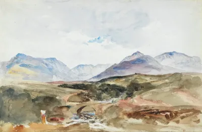 A Stream In The Welsh Mountains Near Snowdon Range