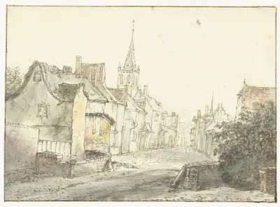 A Street In A Village Or Town