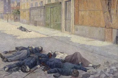 A Street In Paris In May 1871