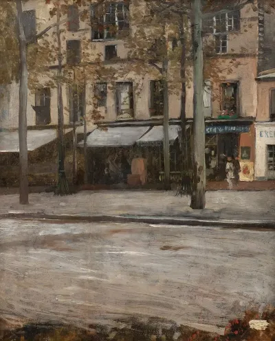 A Street In Paris Study From Montmartre