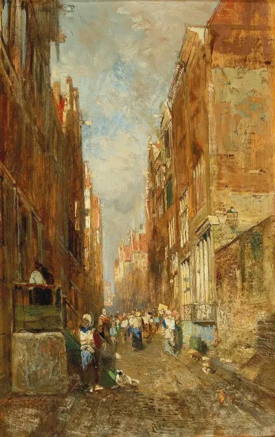 A Street In The Amsterdam Jewish Quarter
