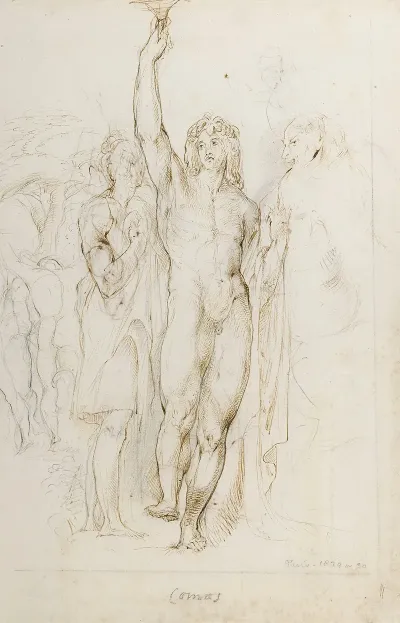 A Study Of Comus Carrying His Cup