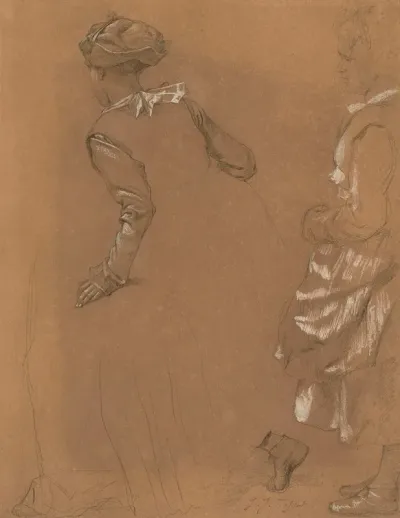 A Study Of Two Girls In North European 16th Century Dress