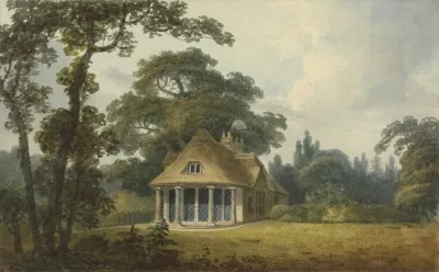 A Summer House With Full Length Lattice Windows