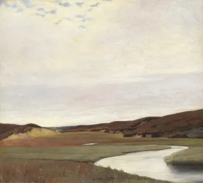 A Summers Day By The River Karup Jutland