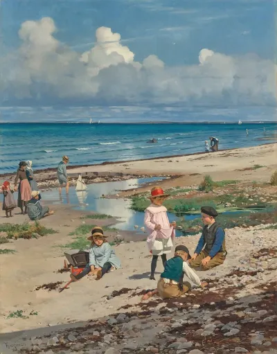 A Summers Day On Hornbaek Beach