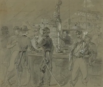 A Sutlers Tent Near H Q
