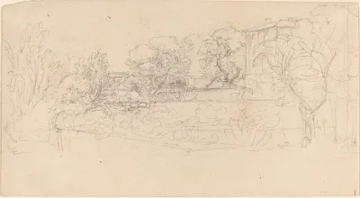 A Terraced Garden By A Villa
