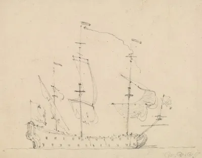 A Three Mast Warship