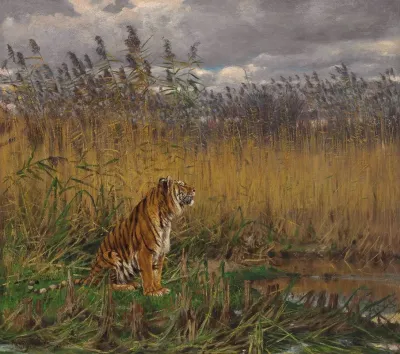 A Tiger In A Landscape