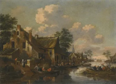 A Town On The Banks Of A River