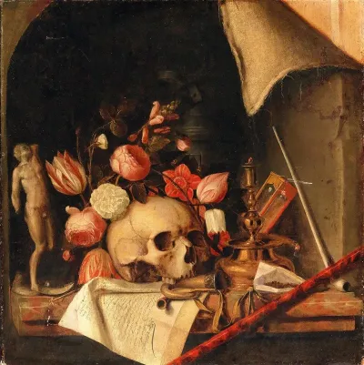 A Trompe Loeil Vanitas Still Life