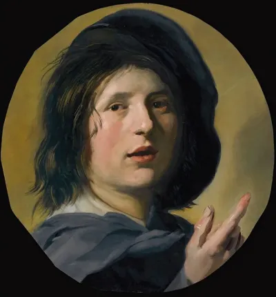 A Tronie Study Of The Head And Right Hand Of A Boy