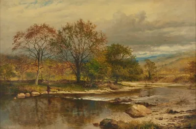 A Trout Stream An Autumn Afternoon On The Llugwy
