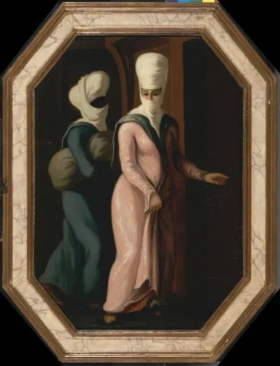 A Turkish Lady Going With Her Slave To The Bath
