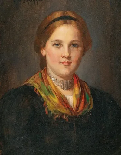 A Tyrolean Young Girl In Traditional Costume