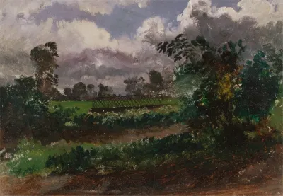 A View Across The Artists Garden From His House At Exmouth Devonshire