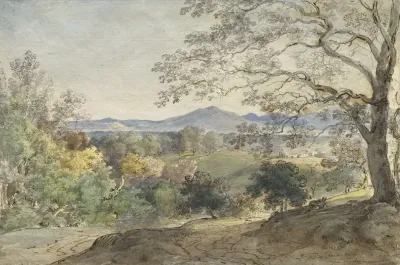 A View Across The Inn Valley To The Alps And Neubeuern
