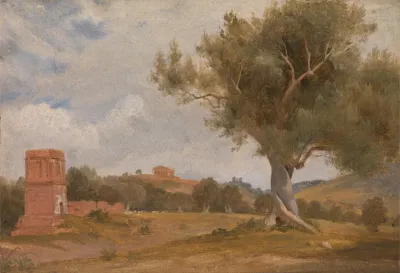 A View At Girgenti In Sicily With The Temple Of Concord And Juno