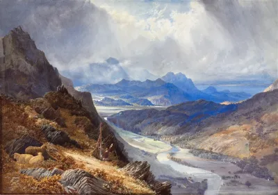 A View From Moel Cynwich Looking Over The Vale Of Afon Mawddach And Toward Cader Idris