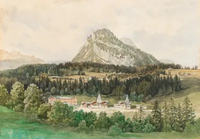 A View Of Bad Aussee With Loser Mountain