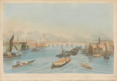 A View Of Blackfriars Bridge And St Pauls