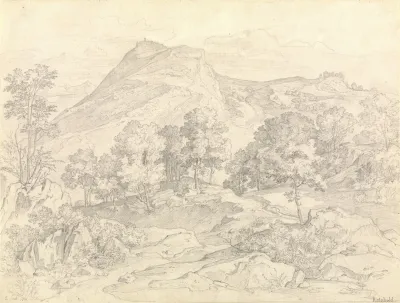 A View Of Civitella From The Serpentara Next To Olevano