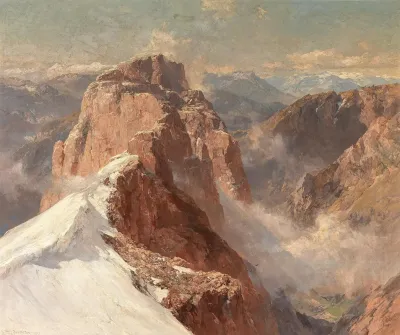 A View Of Crozzon Di Brenta From Cima Tosa With Pilastro Dei Francesi