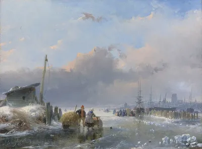 A View Of Dordrecht In Winter