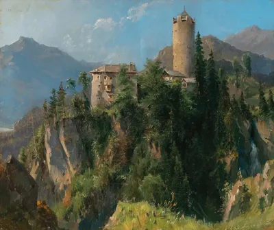 A View Of Klamm Castle Near Imst In The Inntal In Tyrol