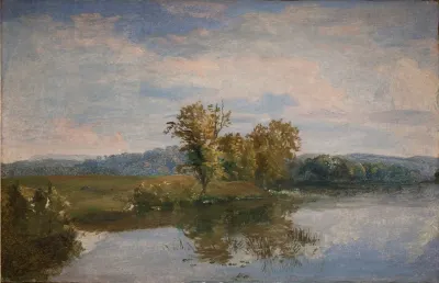 A View Of Lake Vejl Near Silkeborg Jutland