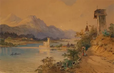 A View Of Lake Wolfgang With The Light House