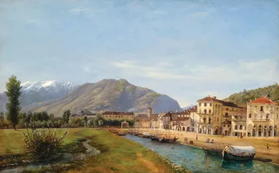 A View Of Locarno From The Naviglio Grande