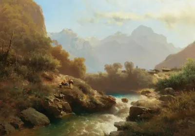A View Of Lofer And The Lofer Mountains
