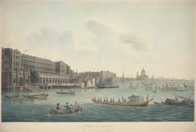 A View Of London Taken On The Thames Near York Stairs