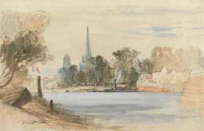 A View Of Rouen From The River