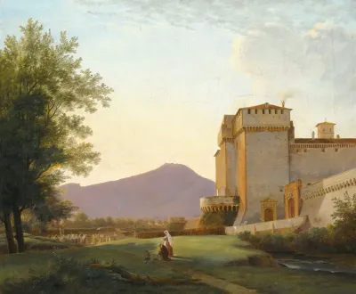 A View Of The Abbey Of Grottaferrata