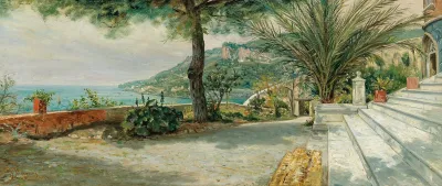 A View Of The Amalfi Coast From The Terrace Of Castello Miramare In Maiori