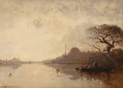 A View Of The Bosphorus With Hagia Sophia Constantinople