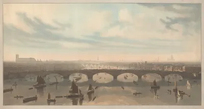 A View Of The Bridge Now Building Over The Thames At Vauxhall