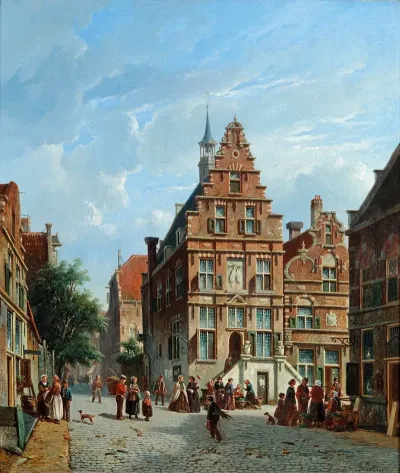 A View Of The City Hall Oudewater