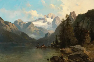 A View Of The Dachstein Massif From Lake Gosau