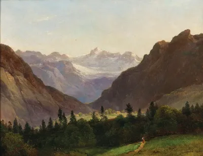 A View Of The Dachstein Massif From The Alpenhotel Wasnerin In Bad Aussee