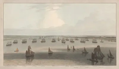 A View Of The Frigates Stationed In The Hope Under The Command Of The Elder Brethen Of The Trinity House Thames Estuary