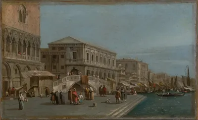 A View Of The Molo And The Riva Degli Schiavone In Venice