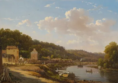 A View Of The Seine And The Coteaux De Suresnes